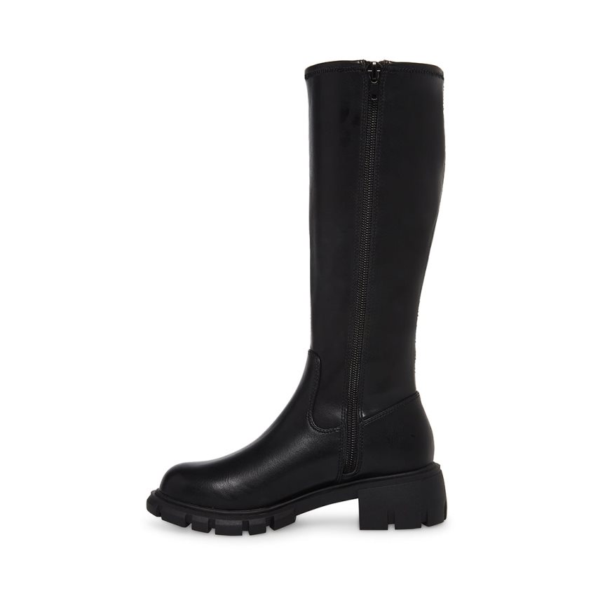 Black Steve Madden Jaberdn Kids' Knee-high Boots | PH 2716VNB